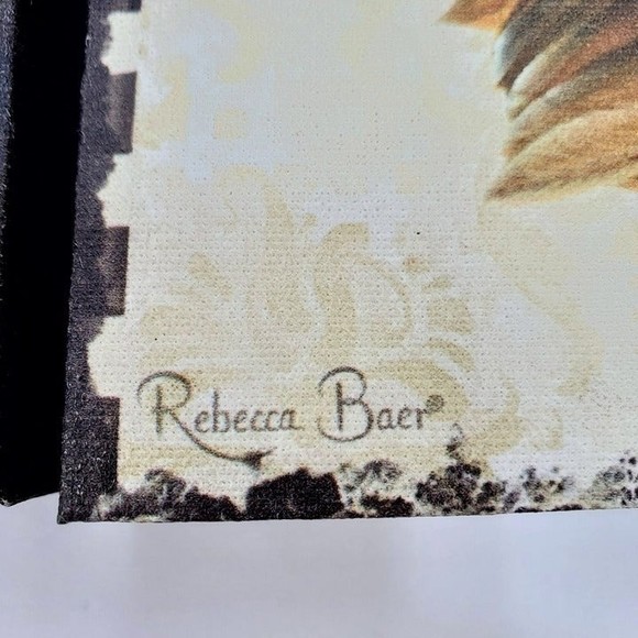 French Farmhouse Roosters Square Canvas Set of 2 Rebecca Baer - Picture 4 of 11